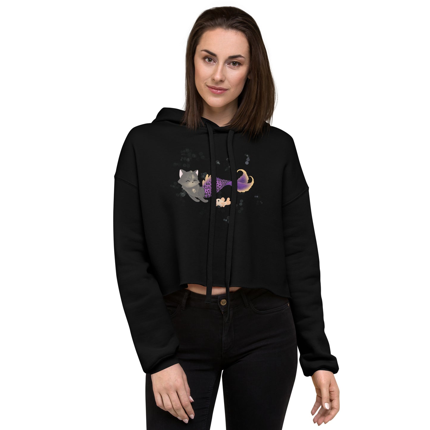 Purrmaid Scooty Crop Hoodie