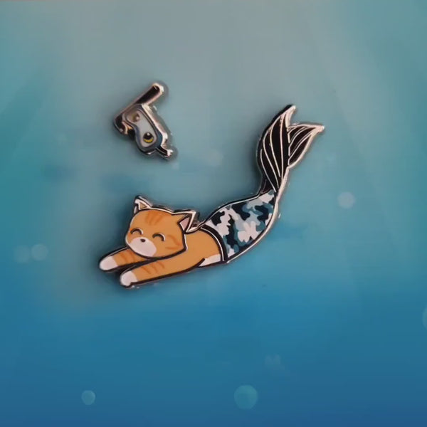 Purrman Reecie (Purrmaid of the Month, May 2022) - Small Enamel Pin, Charity Pin