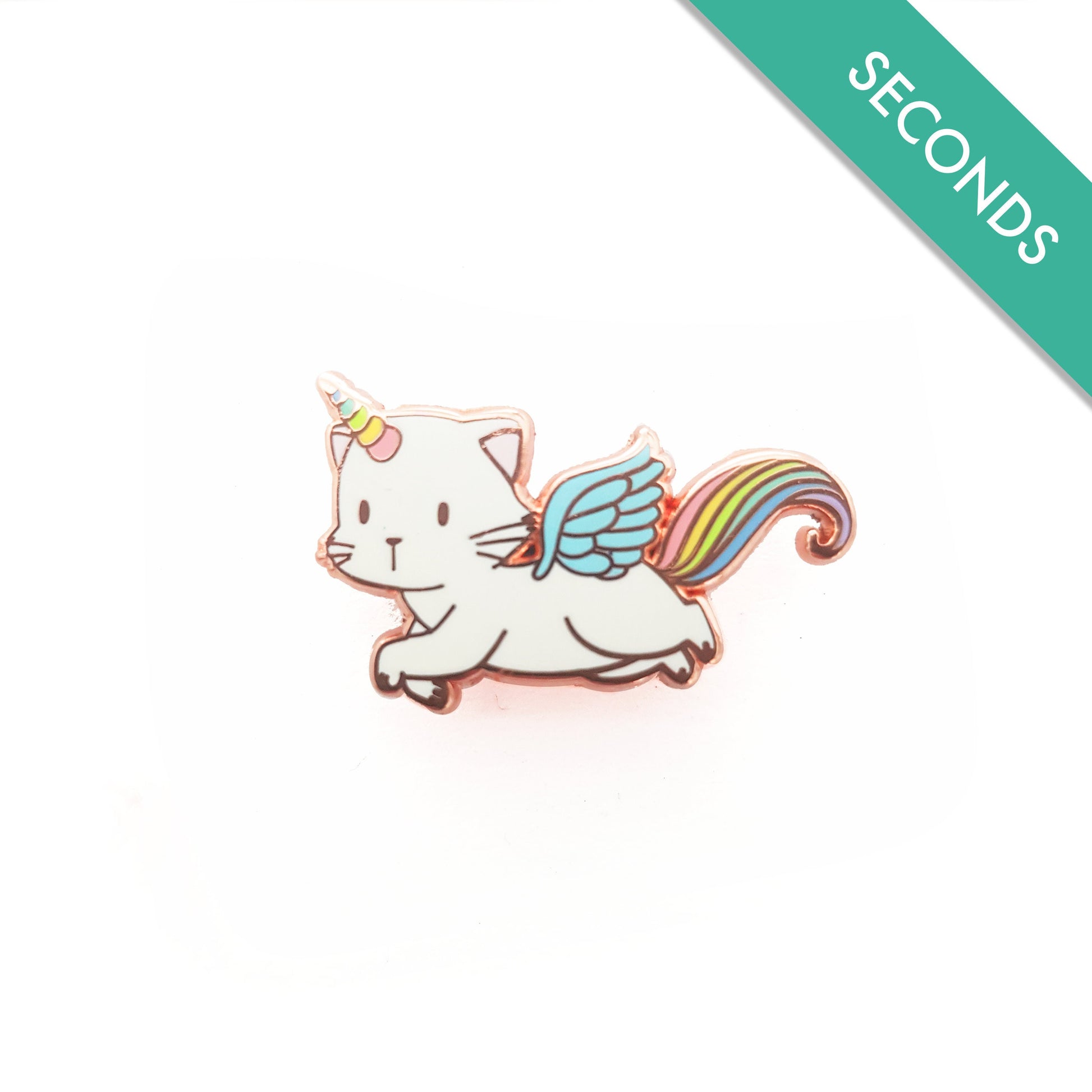 Kitticorn - Pin Seconds - Small Enamel Pin (Cat Unicorn, Caticorn)