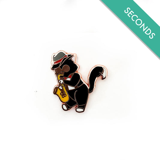 Jazz Kitties - Pin Seconds - Saxaphone Kitty - Small Enamel Pin