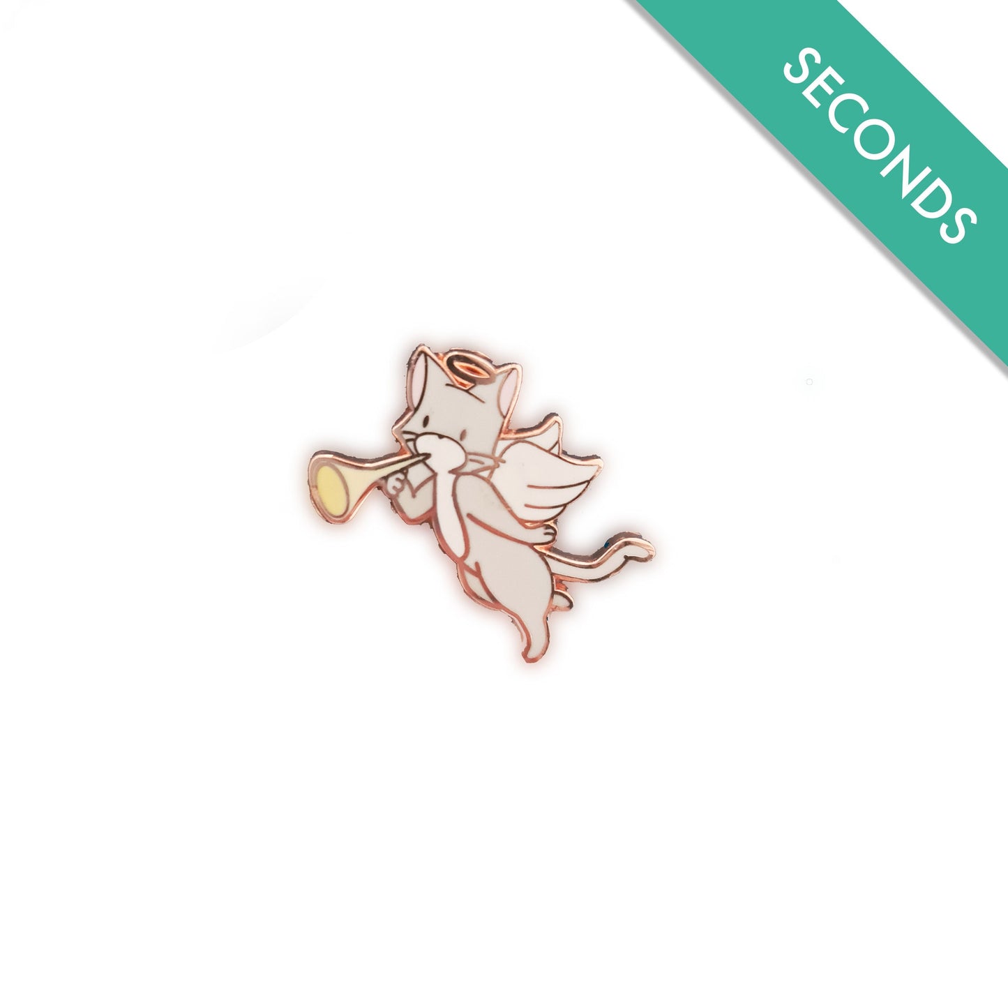Christmas Angel Kitty - Pin Seconds - Small Enamel Pin