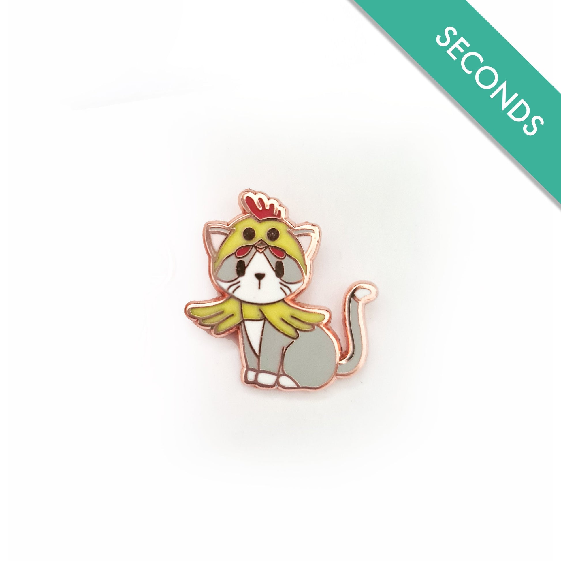 Kitty in Chicken Costume - Pin Seconds - Small Enamel Pin