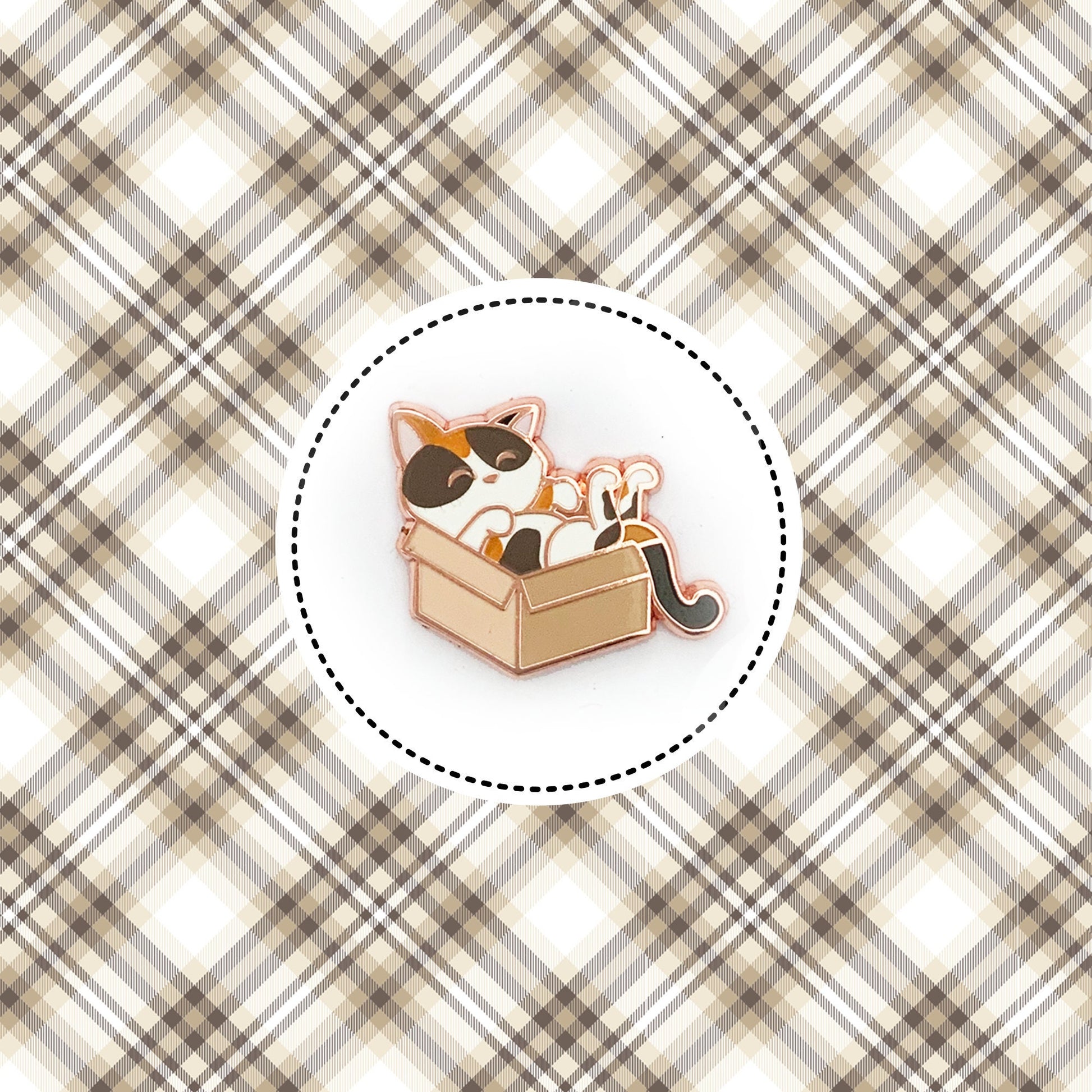 Kitty-in-a-Box Collection - Ginny - Enamel Pin *EXCLUSIVE* (All Fluffed Up Pin & Sticker Club)