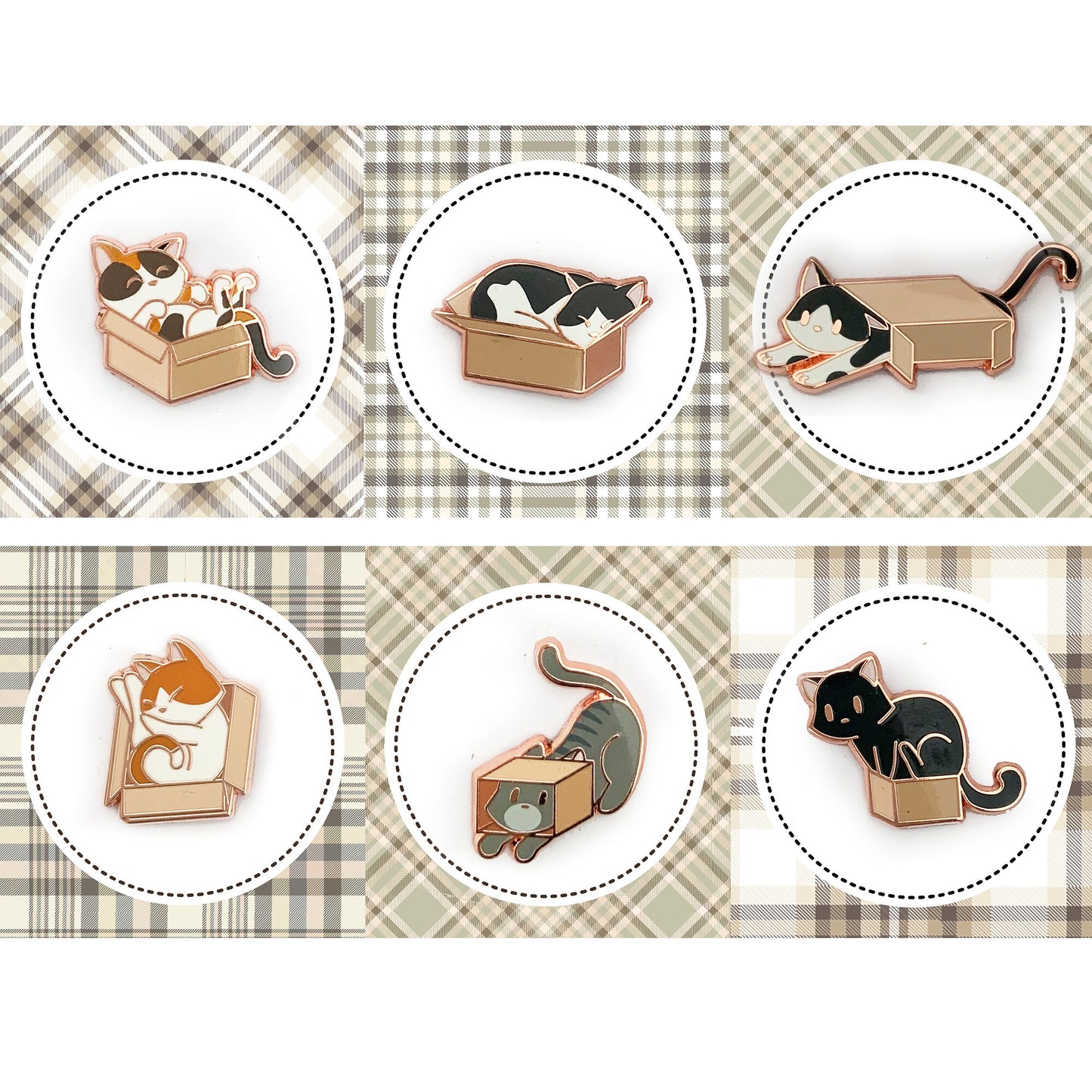 Kitty-in-a-Box Mini Collection *EXCLUSIVE*, Set of 6 Enamel Pins