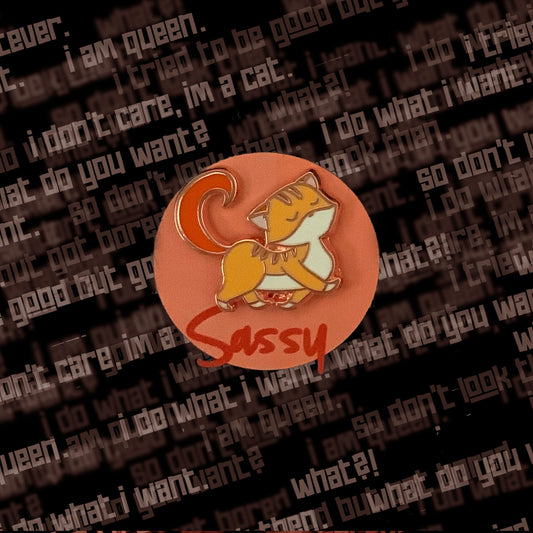Cattitude Collection - Sassy Cat Enamel Pin *EXCLUSIVE* (All Fluffed Up Pin & Sticker Club)