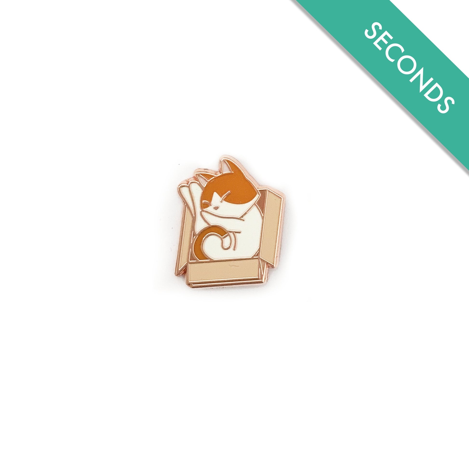 Kitty in a Box - Pin Seconds - Newt - Small Enamel Pin