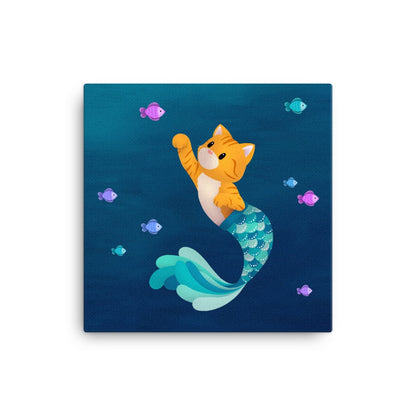 Purrmaid of the Month (Jan 2022), Purrman Jude - Canvas Print