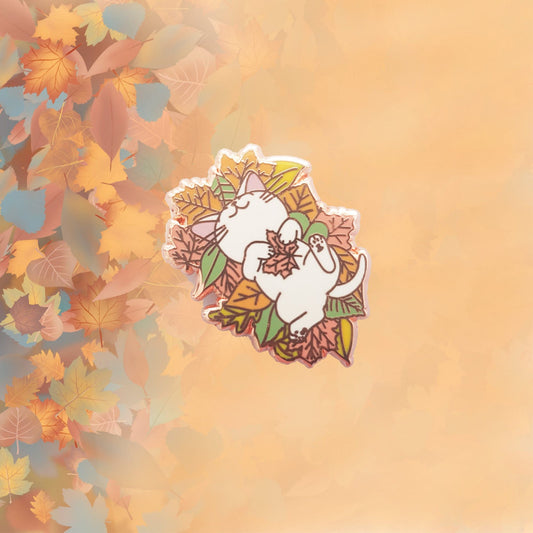 Autumn Kitty - Small Enamel Pin, Pins, Brooches & Lapel Pins
