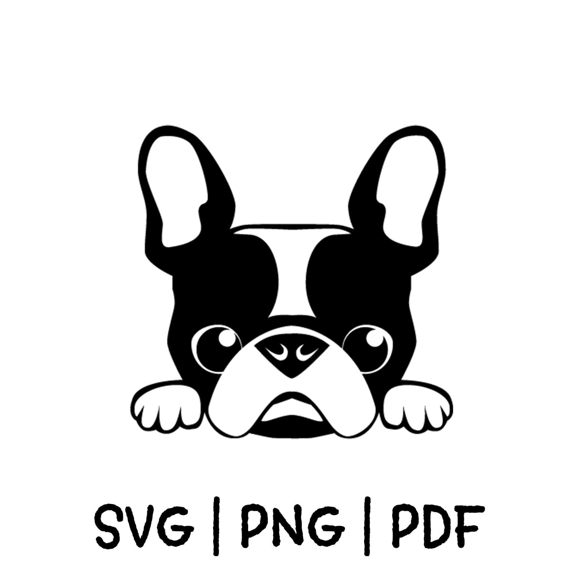 French Bulldog SVG Cut File, PNG, PDF, Cute Dog Cutting File, Cricut, Silhouette, Vector Image, Clipart, SVG Cut Files, Digital Artwork