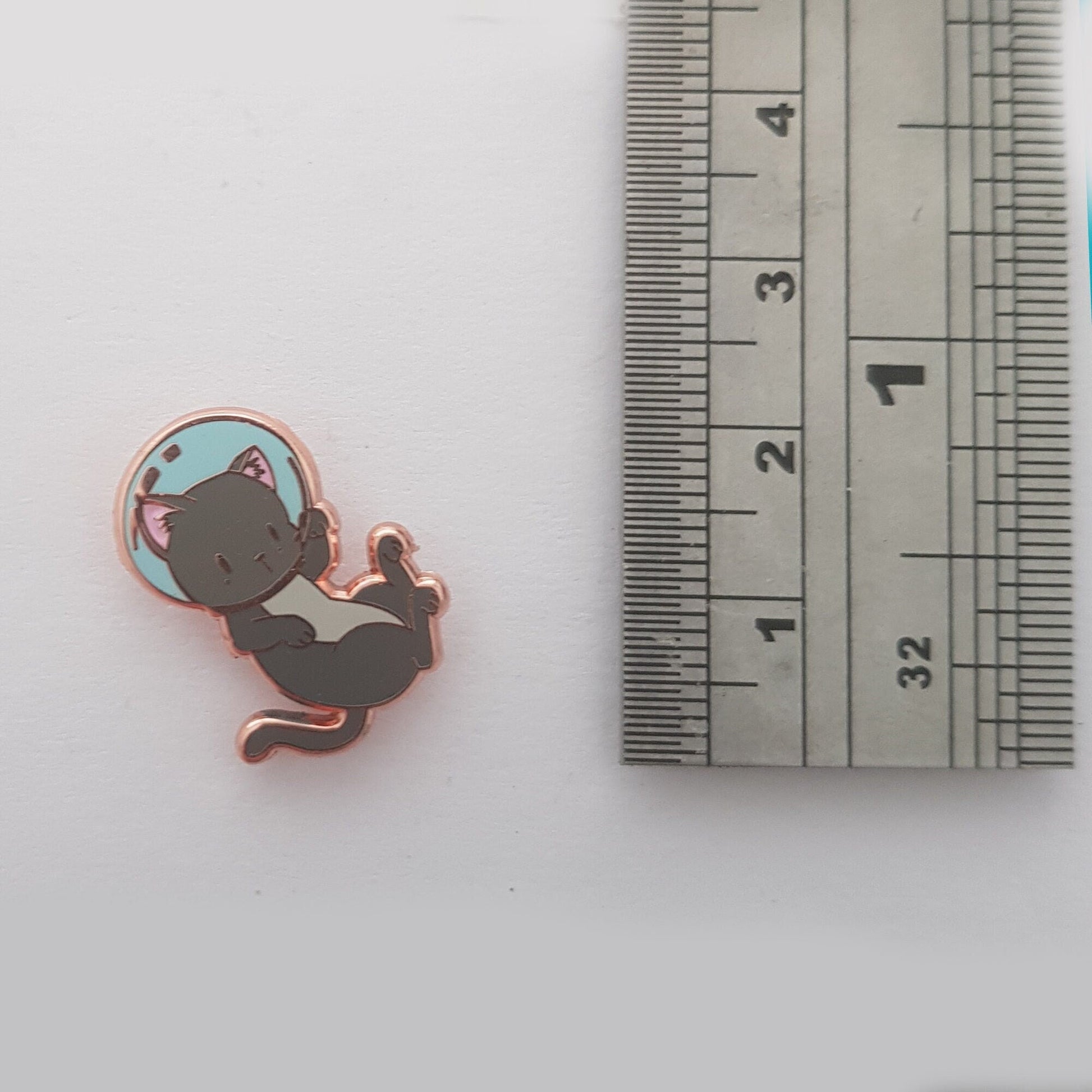 Space Kitty - Small Enamel Pin (Cosmo Kitty Lapel Pin, Kawaii Cat, Hard Enamel Pin), Pins, Brooches & Lapel Pins