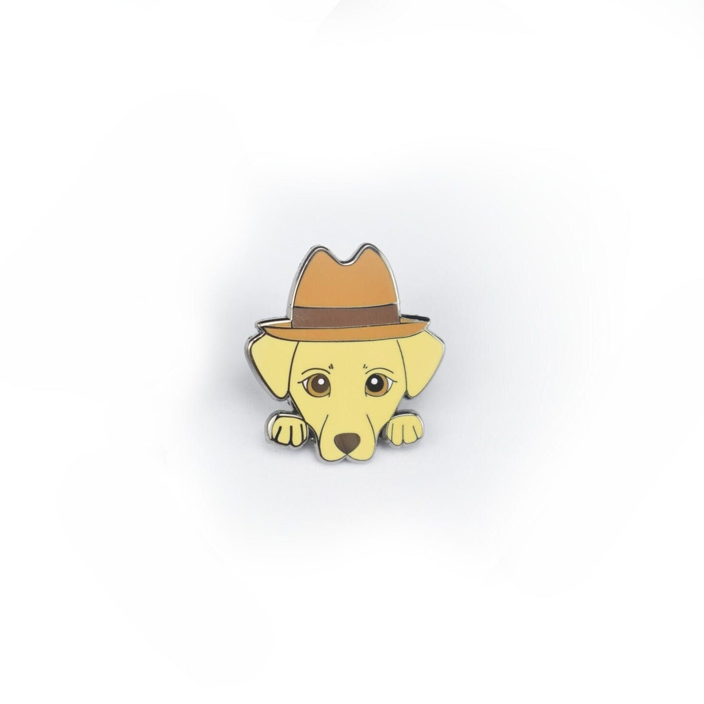 Yellow Lab with Hat - Small Enamel Pin, Pins, Brooches & Lapel Pins