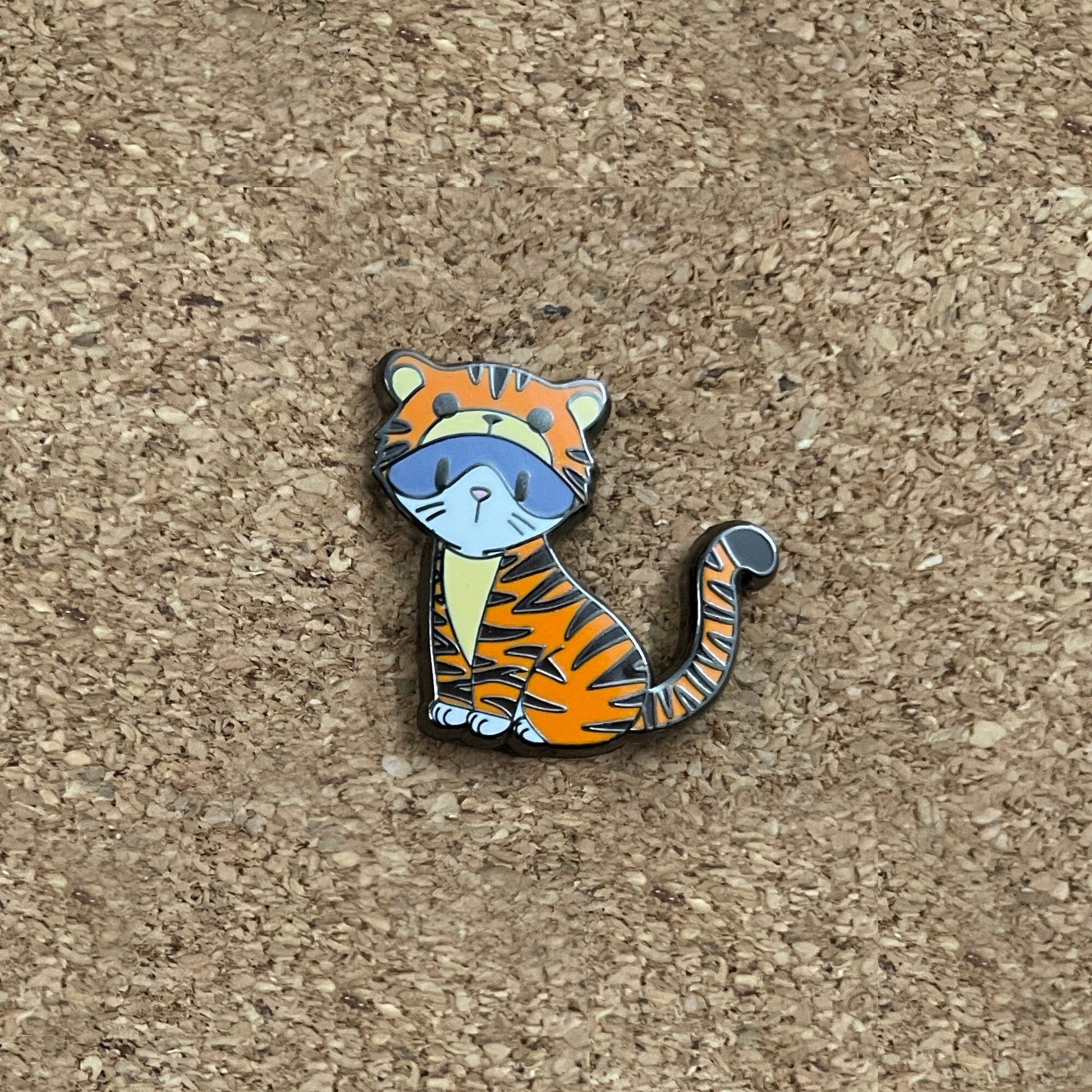 Kitty in Tiger Suit/Costume - Small Enamel Pin, Pins, Brooches & Lapel Pins