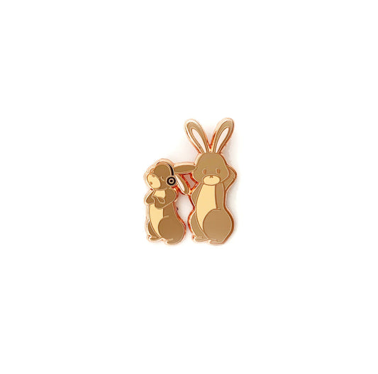 Mother & Child Bunnies, 4th of 5 Teenager - Enamel Pin, Mother’s Day Gift, Pins, Brooches & Lapel Pins