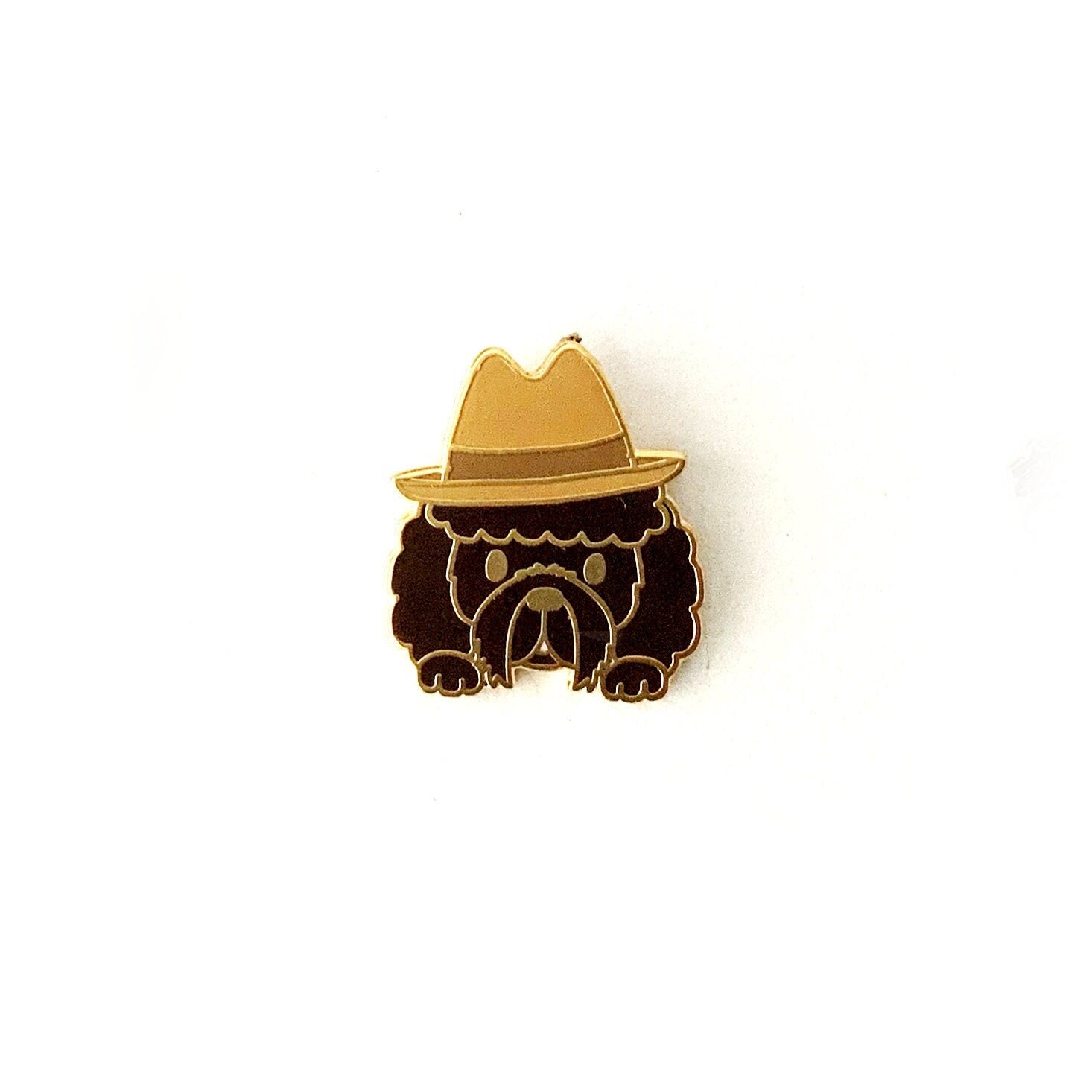 Poodle with Hat - Small Enamel Pin, Pins, Brooches & Lapel Pins