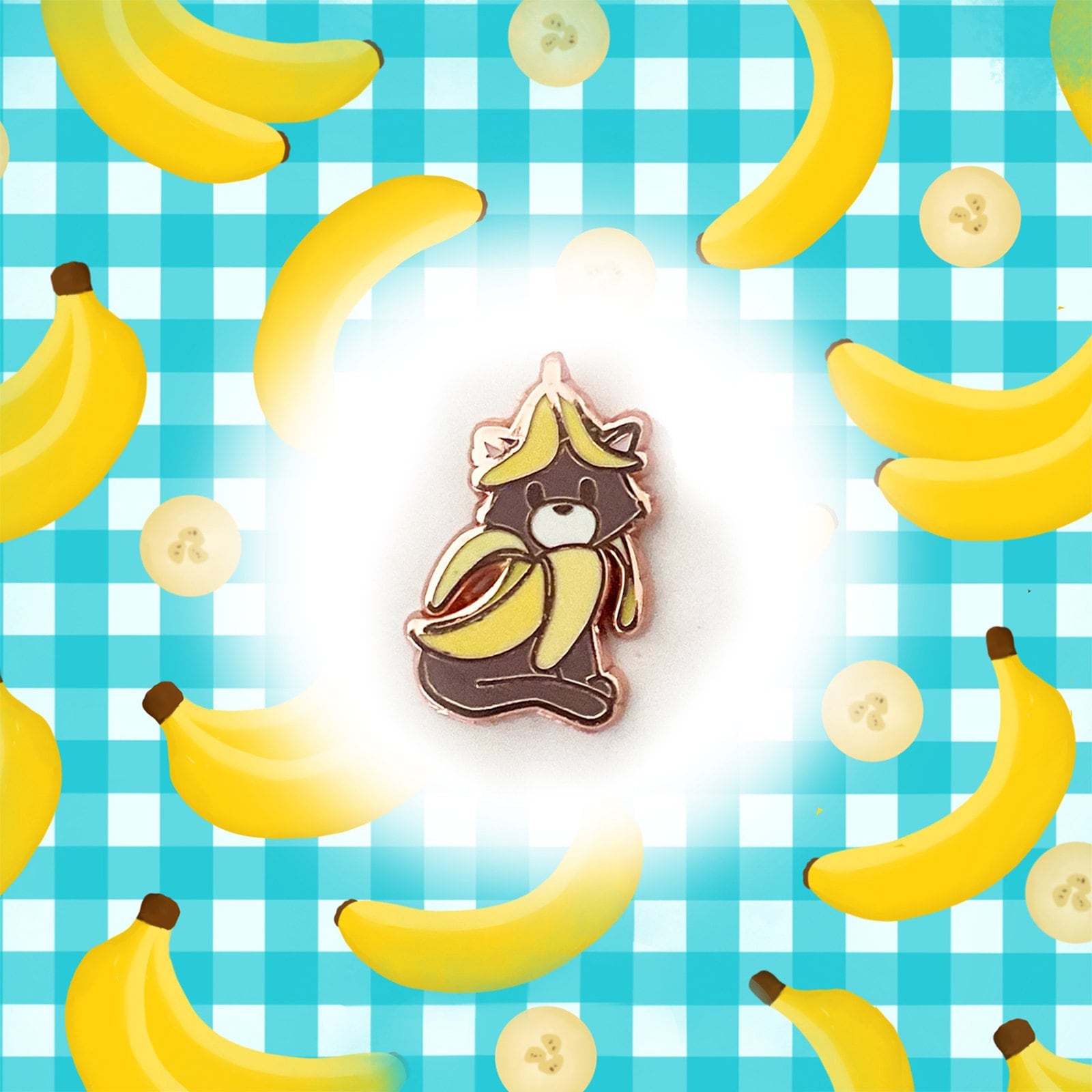 Banana Kitty - Small 0.8&quot; Enamel Pin, Pins, Brooches & Lapel Pins